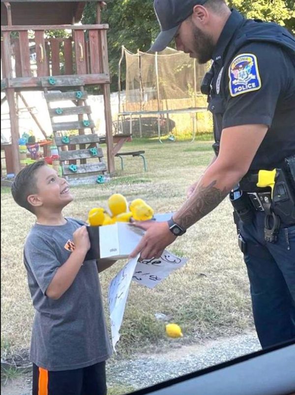 Officer Perez Talks to Landen