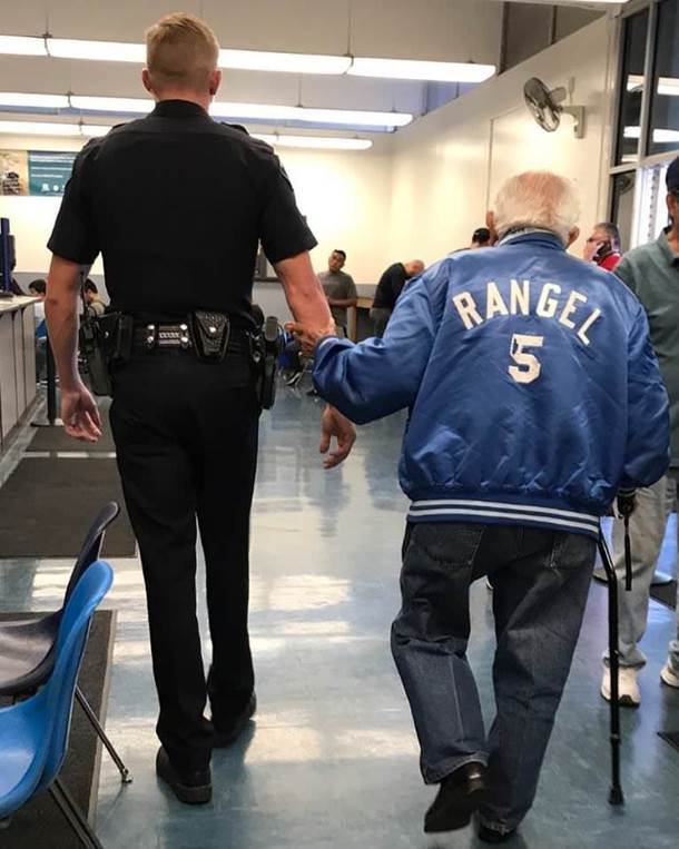 Officer Helps Elderly Man at Bank