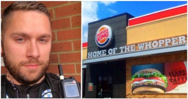 Woman criticizes police officer for dining while on duty, leading him to share details about his day.