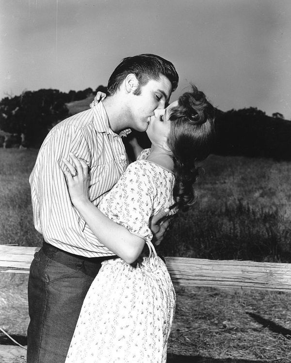 Debra Paget and Elvis Presley