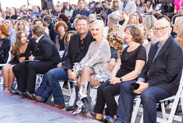 Gwen Stefani, Blake Shelton, Patti Flynn and Dennis Stefani at the Hollywood Walk of Fame event honoring Gwen Stefani in October 2023 | Source: Getty Images