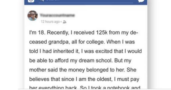 I Inherited $125K from My Deceased Grandpa, but My Mom Took It All Away