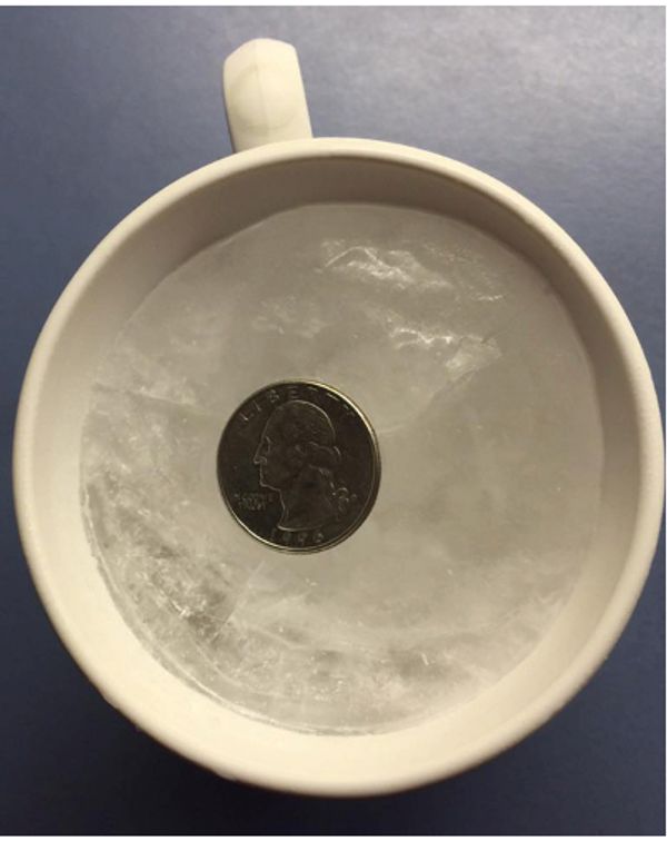 cup in freezer