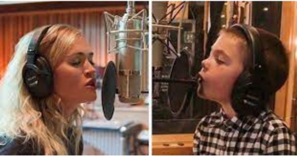 Carrie Underwood and 5-year-old son deliver heartwarming duet of “The Little Drummer Boy”