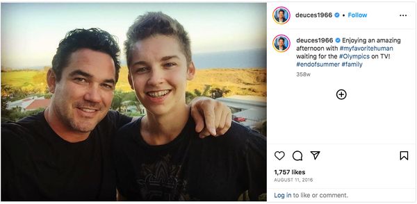 Dean Cain and his son