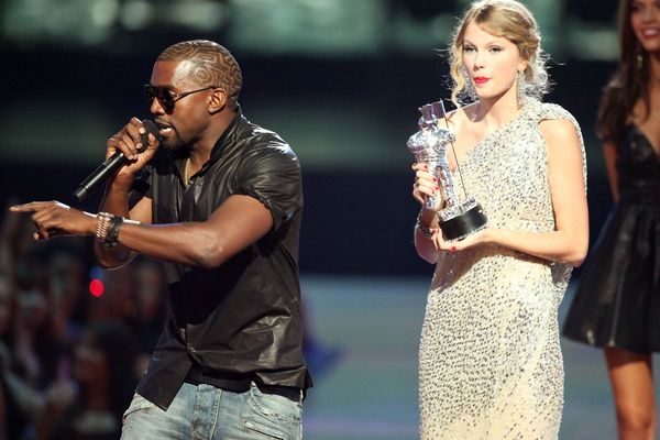 Kanye West Denies Taylor Swift Had Him ‘Kicked Out’ of Super Bowl for Photobombing Attempt