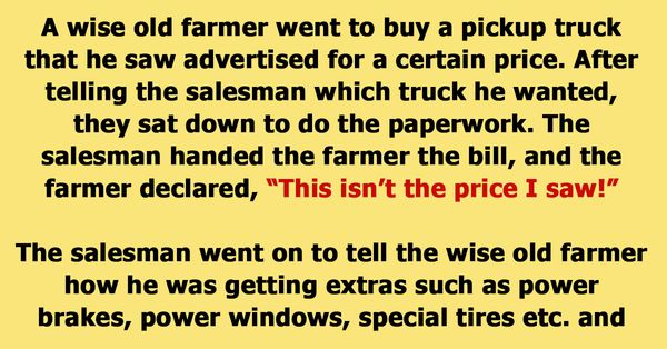 A Wise Farmer and the Price of a Cow