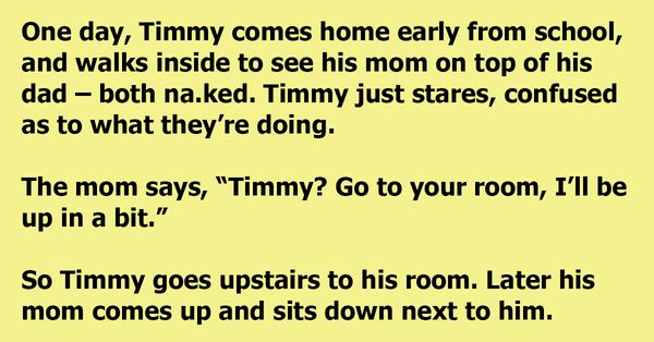 Timmy Comes Home Early and Discovers a Funny Explanation from His Parents