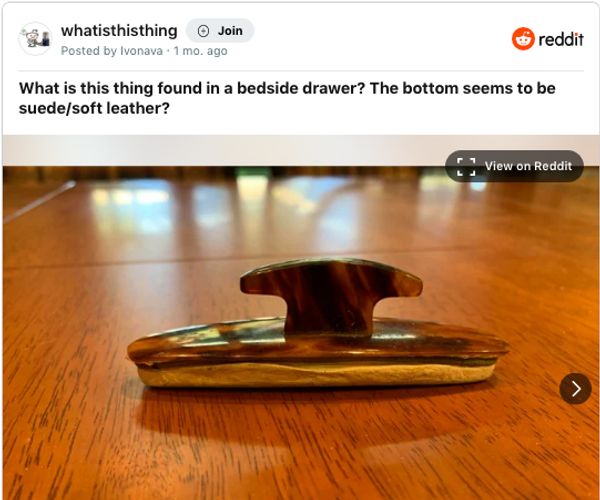 An unusual object found in a bedroom drawer | Source: Unknown