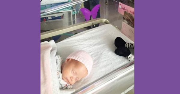 The Symbolic Meaning of a Purple Butterfly Sticker Near a Newborn