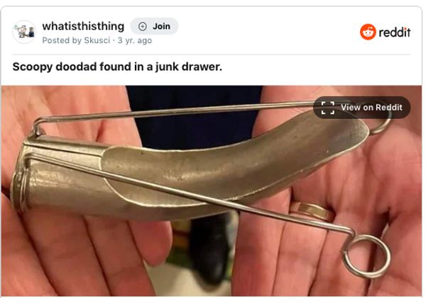 A mysterious object found in a junk drawer | Source: Unknown