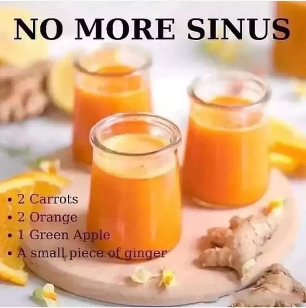 Say goodbye to sinus with this healthy juice!