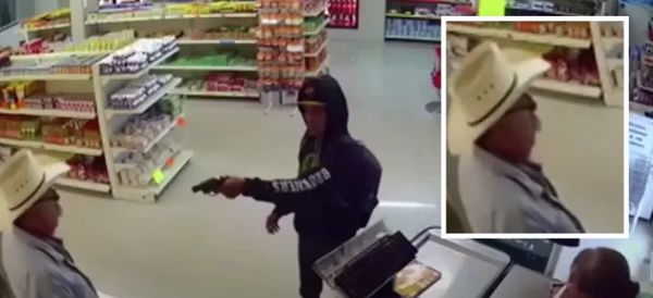 Gunman Holding Up Butcher Shop Confronts Old Cowboy, Gets Instant Dose Of Karma