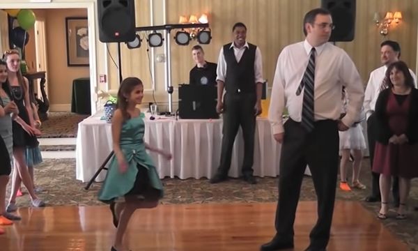 Heartwarming Moment: Girl Invites Awkward Dad To Dance, Then He Steals The Show