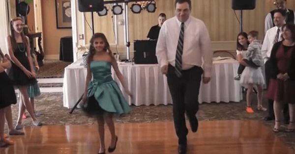 Heartwarming Moment: Girl Invites Awkward Dad To Dance, Then He Steals The Show