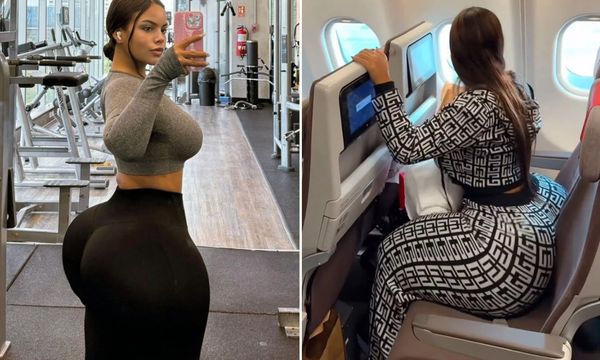 Influencer with Voluminous Hips and Buttocks Goes on Airplane Rant