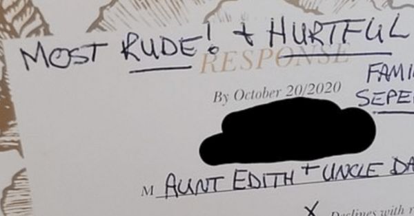 Aunt Edith’s Angry RSVP Exchange