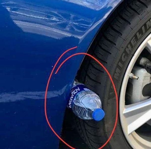 If You See a Plastic Bottle on Your Tire, Take Action Immediately!