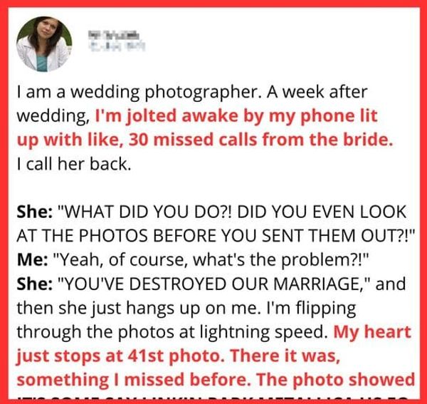 16 Wedding Photographers Reveal the Worst Moments Caught on Camera