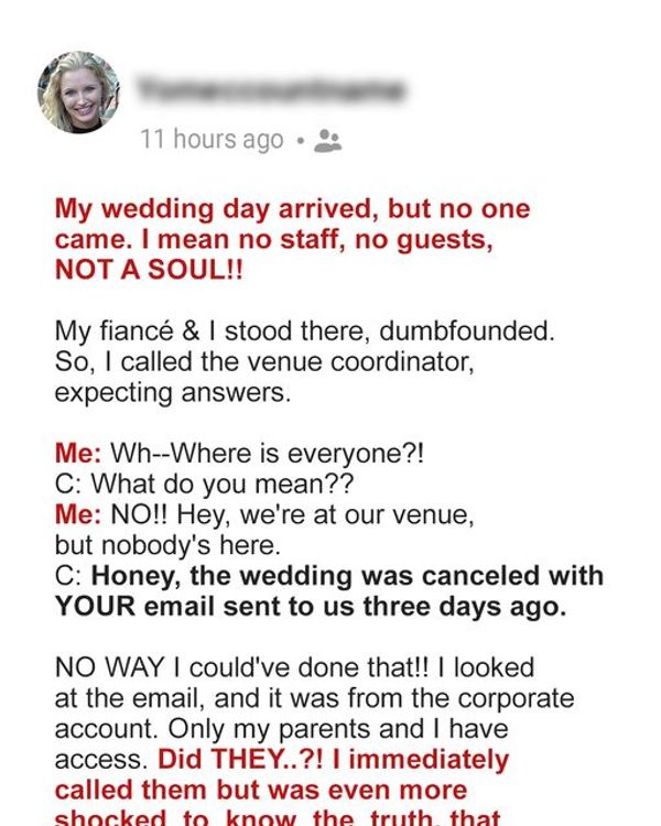 My Dream Wedding Turned into a Nightmare