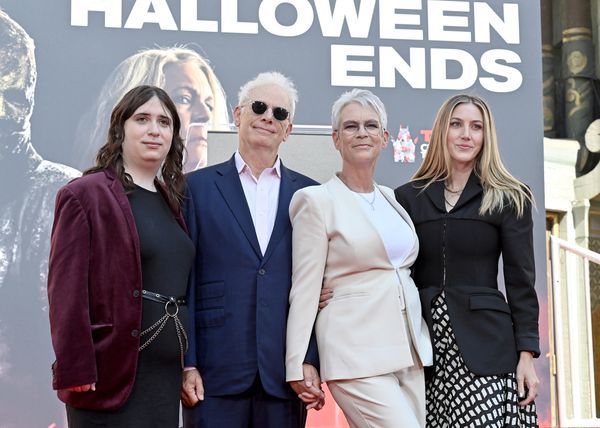 Ruby Guest, Christopher Guest, Jamie Lee Curtis, and Annie Guest at the Jamie Lee Curtis Hand and Footprint Ceremony in 2022 | Source: Getty Images