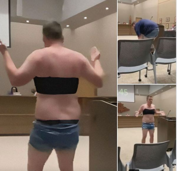 Dad Strips Down at School Board Meeting to Make a Point