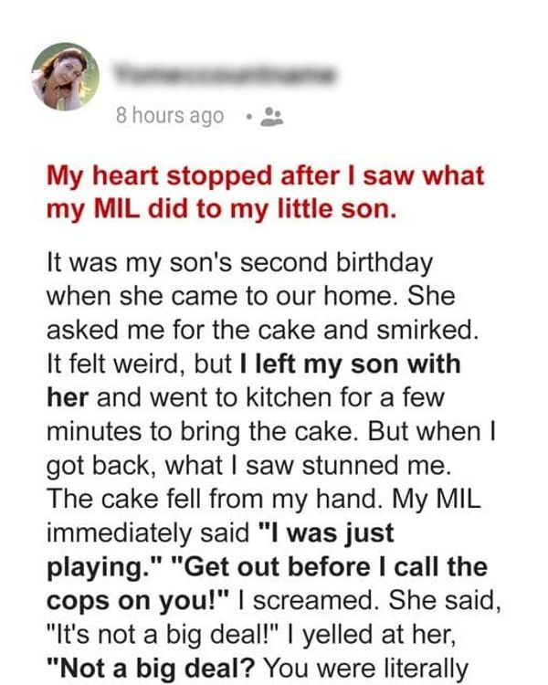 My Mother-in-Law’s Shocking Act on My Son’s 2nd Birthday