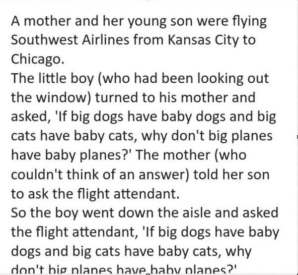 Why Don’t Big Planes Have Baby Planes?