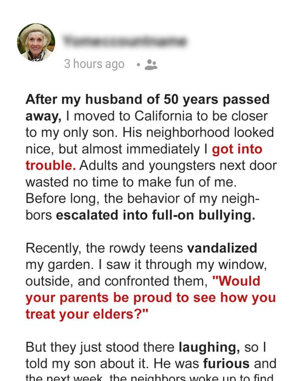 My New Neighbors Bullied Me, But My Son Taught Them an Important Lesson