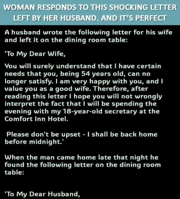 The Husband’s Letter