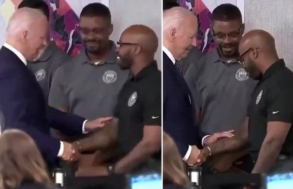 Why did Joe Biden rub that guy’s arm?