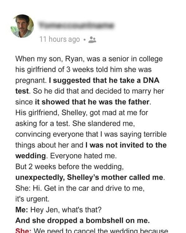 I Had My Son Do a DNA Test Which Confirmed Paternity, but Then His Fiancée’s Mother Called and Left Me Totally Shocked