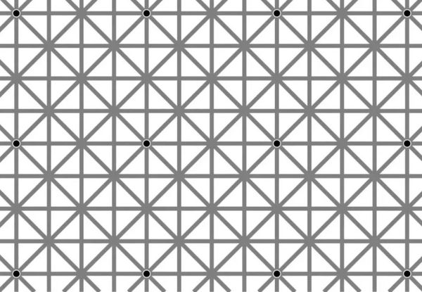 Disappearing dots optical illusion