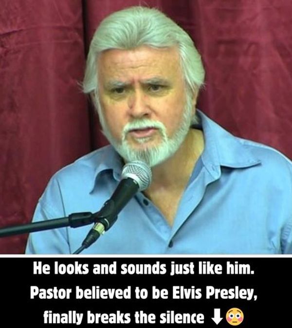 He looks and sounds just like him. Pastor believed to be Elvis Presley, finally breaks the silence