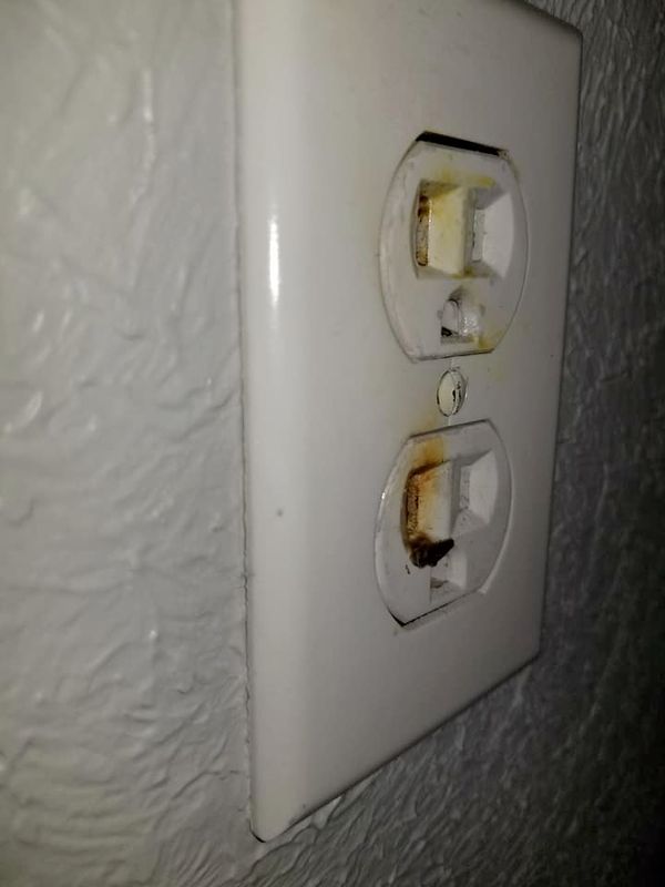 A mother's son's room smelled like fish thanks to melting electrical outlets.