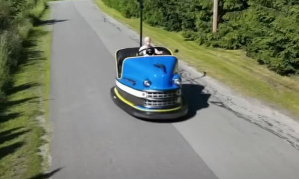 Retired Man Fulfills His Dream Of Driving A Custom Bumper Car On The Road