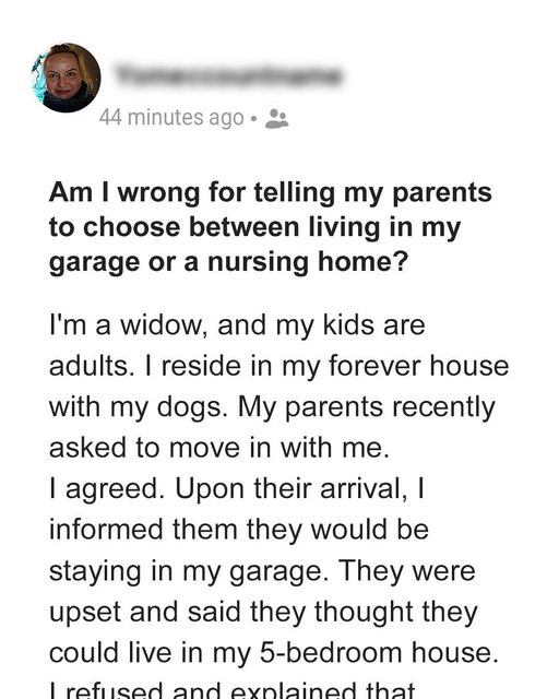 When My Parents Moved In, I Gave Them the Garage or a Nursing Home as Options. Guess How That Went?