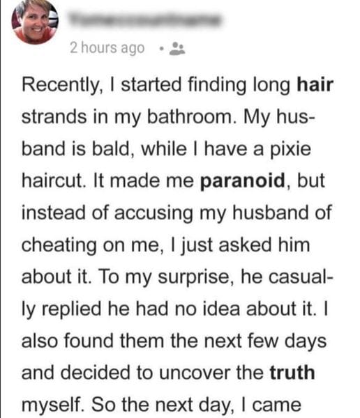 Wife’s Paranoia: Debunking the Mystery of Strange Hairs in the Bathroom Sink