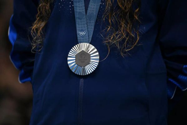 Paris Olympics Silver Medal (OLI SCARFF/AFP via Getty Images)