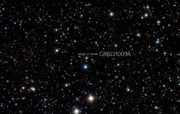 A view of GRB221009A from Gemini South in Chile