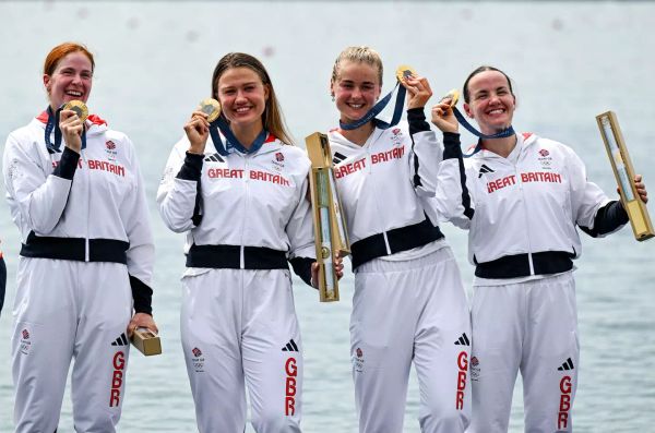 Georgina Brayshaw, Lola Anderson, Hannah Scott and Lauren Henry, won the women's quadruple sculls final (Brendan Moran/Sportsfile via Getty Images)