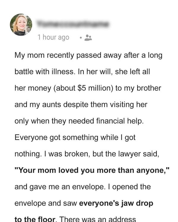 A Heartwarming Inheritance Surprise