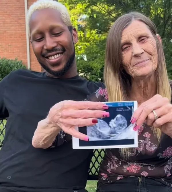 63-year-old grandma and her 26-year-old husband eagerly host gender reveal