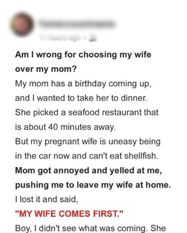 A Son’s Dilemma: Choosing Between His Pregnant Wife and His Mother’s Birthday