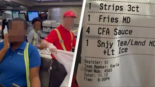 Confrontation at Chick-fil-A over Receipt with Racist Comment