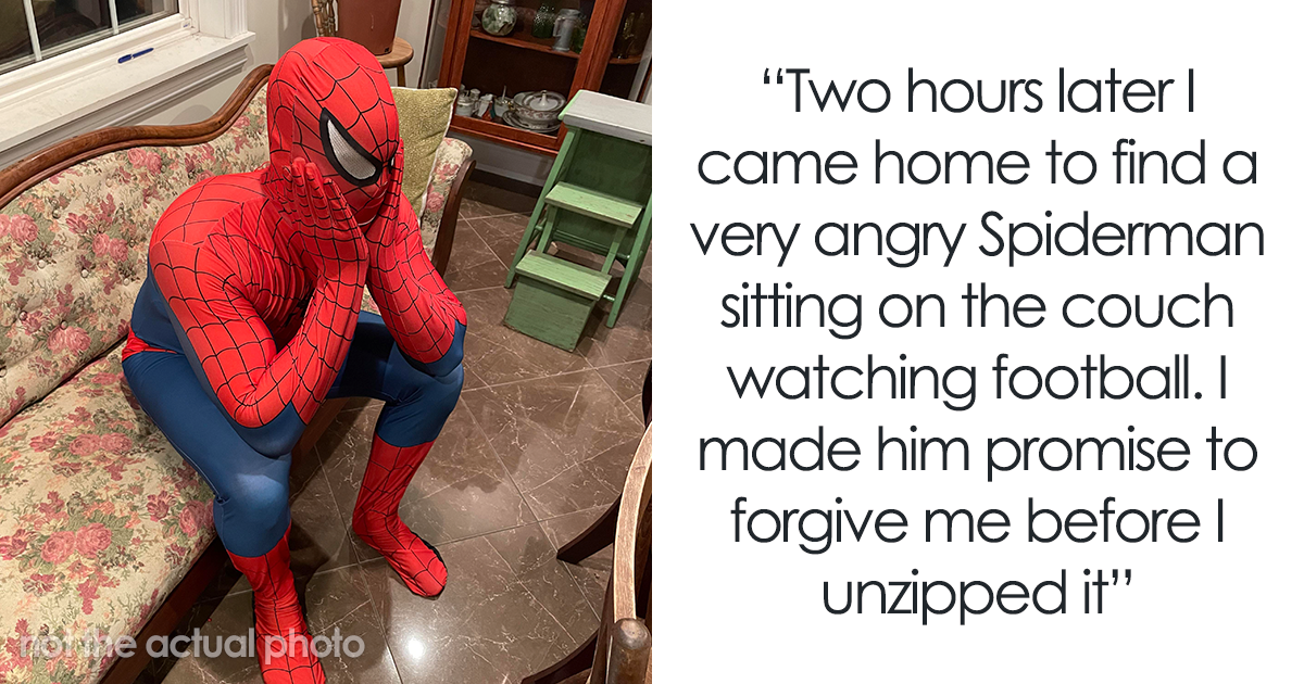 Husband Finds Being Trapped In Spiderman Suit Twice In 4 Years By Wife Less Than Funny