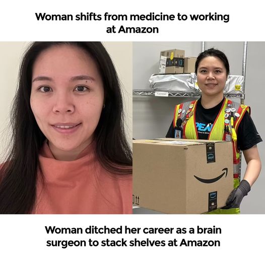 Woman leaves brain surgery career to work in Amazon