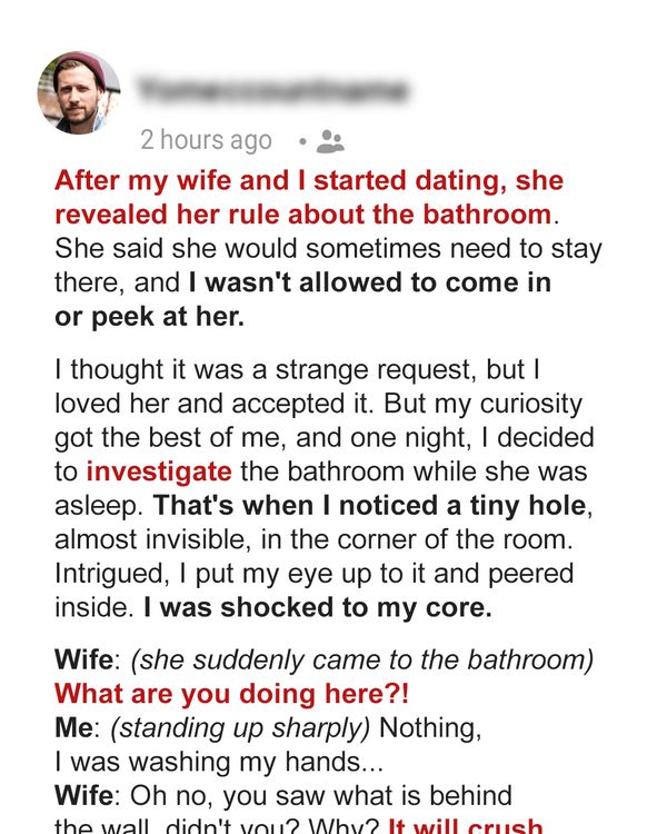 My Wife’s Mysterious Bathroom Rule – Unveiling the Unexpected