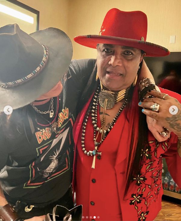 Johnny Depp and Micki Free posing for a picture posted on November 5, 2022 | Source: Getty Images